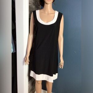 Cato xl black &white sleeveless dress (0118)